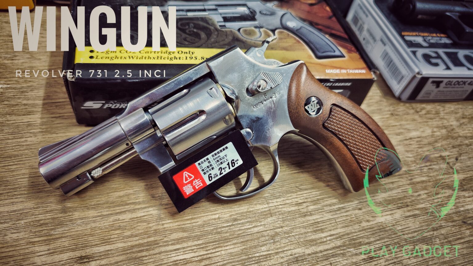 Wingun Revolver 731 2.5inci Co2 Silver - PlayGadget